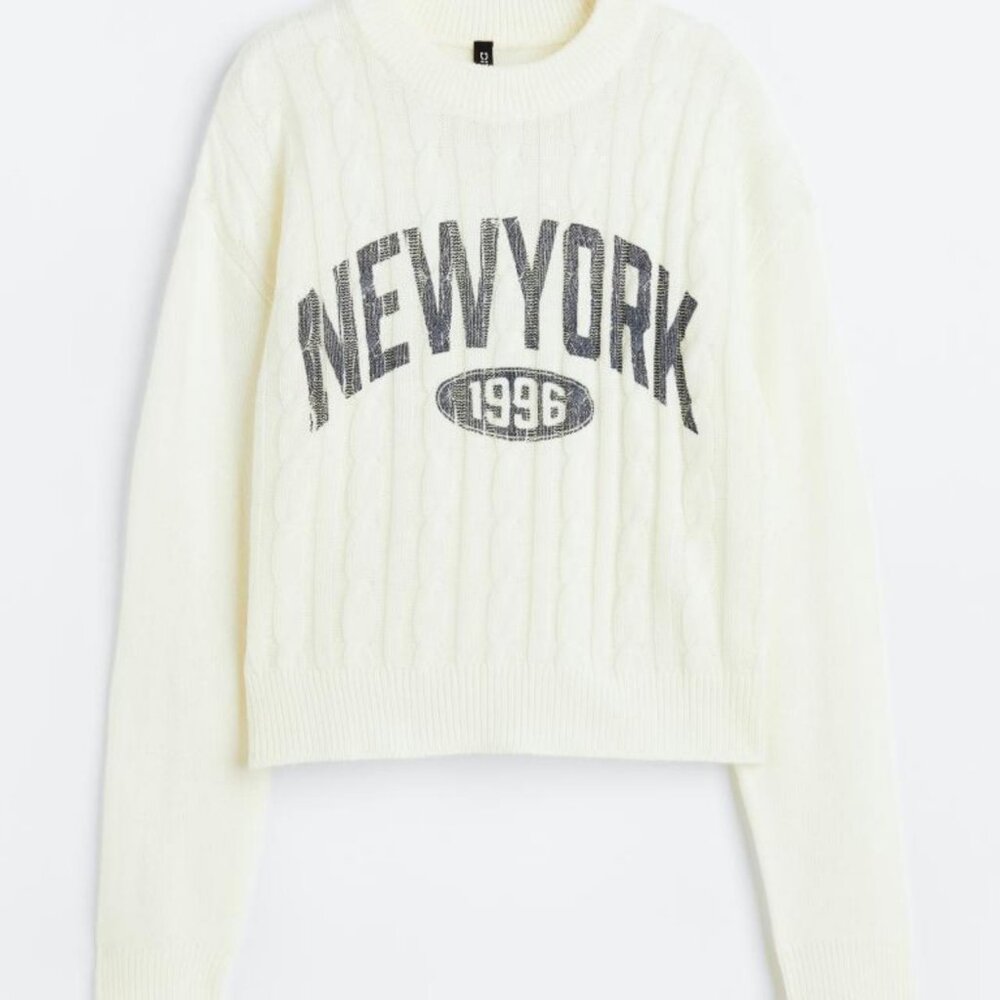 NYC knitted ribbed sweater